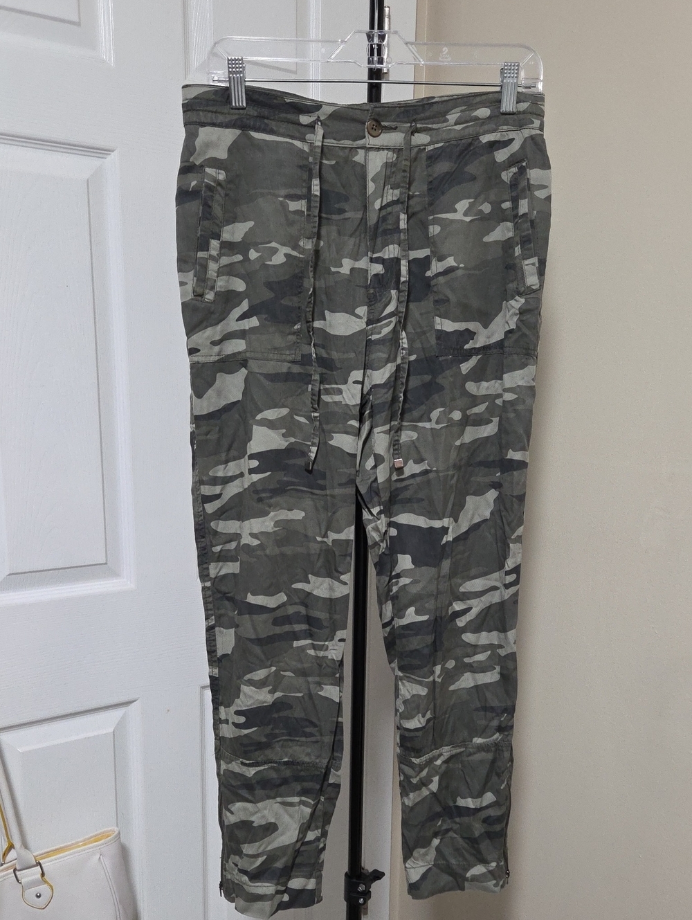 Dex Women's Green Gray Camo Cargo Pants
